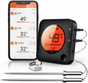BFOUR Digital Funk Bluetooth Grillthermometer mit 2 Sonden