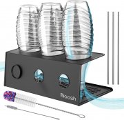 BiGosh 3er Premium Flaschenhalter f&uuml;r SodaStream aus Edelstahl