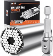 BIIB Universal Steckschl&uuml;ssel inkl. 3/8 Zoll Bohrmaschinenadapter
