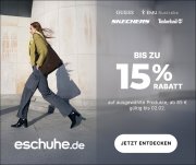 Bis zu 15% Rabatt auf &uuml;ber 21.900 ausgew&auml;hlte Schuhe und Taschen bei eSchuhe