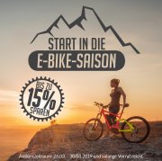 Bis zu -15% sparen bei E-bikes