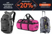 Bis zu 20% Extra-Rabatt On Top auf Taschen & Rucks&auml;cke im SportScheck Shop