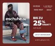 Bis zu 25% Rabatt auf &uuml;ber 83.100 ausgew&auml;hlte Schuhe und Taschen bei eSchuhe