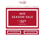 bis zu 30% - Mid Season Sale bei Triumph