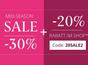 Bis zu 30% Rabatt im Mid Season Sale + 20% Extra-Rabatt bei Alba Moda