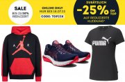 Bis zu 30% Rabatt im Sale + 25% Extra-Rabatt auf reduzierte Kleidung bei SportScheck