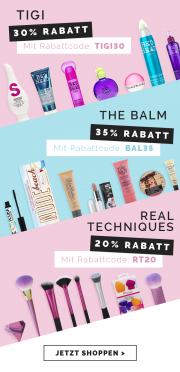 Bis zu 35% Rabatt auf Marken wie Tigi, The Balm und Real Techniques bei Cocopanda