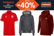 Bis zu 40% Extra-Rabatt On Top auf ausgew&auml;hlte Artikel bei SportScheck