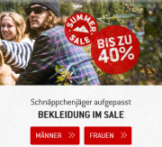Bis zu 40% Rabatt im Summer Sale + 10% Extra-Rabatt auf ALLES bei Bergfreunde