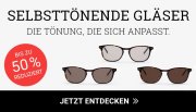 Bis zu -50% auf Brillen mit Selbstt&ouml;nenden Gl&auml;sern bei Brille24