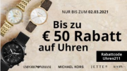 Bis zu 50 Euro Staffelrabatt auf ausgesuchte Uhren und Schmuck im Christ Shop