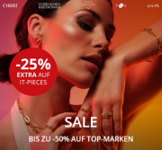 Bis zu 50% Rabatt auf ausgesuchte Uhren und Schmuckst&uuml;cke + 25% Extra-Rabatt bei Christ