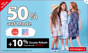 Bis zu 50% Rabatt auf Kindermode + 10% Extra-Rabatt im Spiele Max Shop