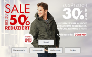 Bis zu 50% Rabatt auf Mode im Sale + 30% Extra-Rabatt On Top bei Galeria Karstadt Kaufhof