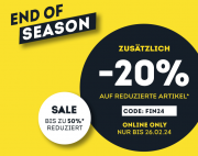 Bis zu 50% Rabatt im End of Season Sale + 20% Extra-Rabatt On Top bei SportScheck