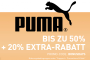 Bis zu 50% Rabatt im End of Season Sale + 20% Extra-Rabatt On Top im Puma Shop