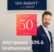 Bis zu 50% Rabatt im Mode Sale + 10% Extra-Rabatt On Top + GRATIS Versand bei HSE