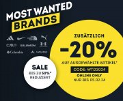 Bis zu 50% Rabatt im Sale + 20% Extra auf ausgew&auml;hlte Marken wie Nike, Puma usw. bei SportScheck