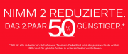 Bis zu 50% Rabatt im Sale + 50% Extra-Rabatt auf das 2. Paar Schuhe im Deichmann Shop