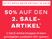 Bis zu 50% Rabatt im Sale + 50% Extra-Rabatt auf den 2. Artikel bei Deichmann 