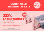 Bis zu 50% Rabatt im Sale auf Schuhe & Bekleidung + 30% Extra-Rabatt auf alle Schuhe bei Mirapodo