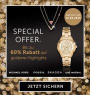 Bis zu 60% Rabatt auf ausgew&auml;hlten Goldschmuck und Uhren im Christ Shop