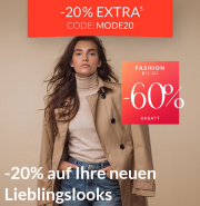 Bis zu 60% Rabatt auf Mode und Accessoires + 20% Extra-Rabatt On Top bei HSE