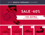 Bis zu 60% Rabatt auf Schuhe f&uuml;r Damen, Herren und Kinder + 15% Extra-Rabatt On Top bei Mirapodo
