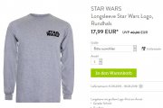 Bis zu 60% Rabatt auf STAR WARS auf T-Shirts und Sweatshirts f&uuml;r Jungen und Herren 