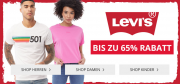 Bis zu 65% Rabatt auf Levi's Mode f&uuml;r Damen, Herren und Kinder im MandMDirect Shop