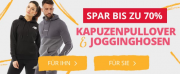 Bis zu 70% Rabatt auf Kapuzenpullover und Jogginghosen im MandMDirect Shop