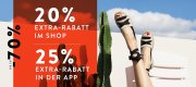 Bis zu 70% Rabatt auf Sommerschuhe + 20% Extra-Rabatt online oder 25% in der App im Mirapodo Shop