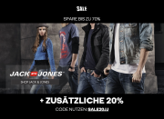 Bis zu 70% Rabatt im Sale + 20% Extra-Rabatt On Top auf alles im Sale im Jack & Jones