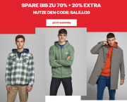 Bis zu 70% Rabatt im Sale + 20% Extra-Rabatt On Top bei Jack & Jones