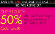 Bis zu 70% Rabatt im Sale + 50% Extra-Rabatt auf &uuml;ber 11.000 ausgew&auml;hlte Artikel bei Galeria
