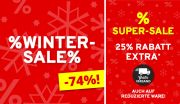 Bis zu 74% Rabatt im Wintersale + 25% Extra-Rabatt On Top auf ALLES im Vorteilshop