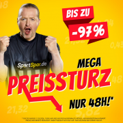 Bis zu 90% Rabatt im Mega Preissturz Sale bei SportSpar