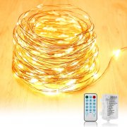 BITIWEND 20 Meter LED Lichterkette Warmwei&szlig; mit Fernbedienung f&uuml;r Innen- und Aussenbreich