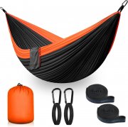 BITIWEND Outdoor Doppelh&auml;ngematte aus Fallschirm Nylon f&uuml;r 2 Personen bis 300 kg