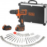 Black + Decker 10.8V BDCDD12BAFC Akku-Bohrschrauber mit 100tlg. Zubeh&ouml;r