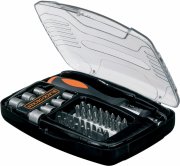 Black+Decker A7062 Bitschraubendreher mit Ratsche inkl. 32 x Schrauberbits und 7 x Steckschl&uuml;ssel