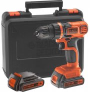 Black & Decker Akku-Bohrschrauber 18V 1.5Ah Li-Ion inkl. 2. Akku inkl. Koffer