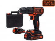 BLACK+DECKER Bohrschrauber (18 V) + 2x Akkus (1,5 Ah) + Ladeger&auml;t