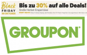 Black Friday im Oktober mit bis zu 30% Rabatt auf Deals im Groupon Shop