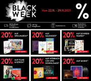 Black Week bei Hugendubel mit 20% Rabatt auf alles
