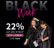 Black Week bei Sheego mit 22% Rabatt auf das komplette Sortiment inkl. bereits reduzierte Artikel