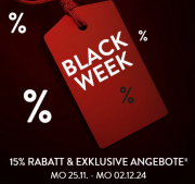 Black Week mit 15% Rabatt auf ALLES bei Hugendubel