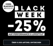 Black Week mit 25% Extra-Rabatt auf &uuml;ber 5.000 Performance & Lifestyle Artikel bei SportScheck