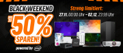 Black Weekend 2019 mit bis zu 50% Rabatt auf Notebooks, Tablets, Monitore, TV&acute;s, HiFi-Artikel uvm.