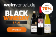  Black Winedays bei Weinvorteil mit bis zu 70% Rabatt auf Wein Angebote + 20% Extra-Rabatt On Top 